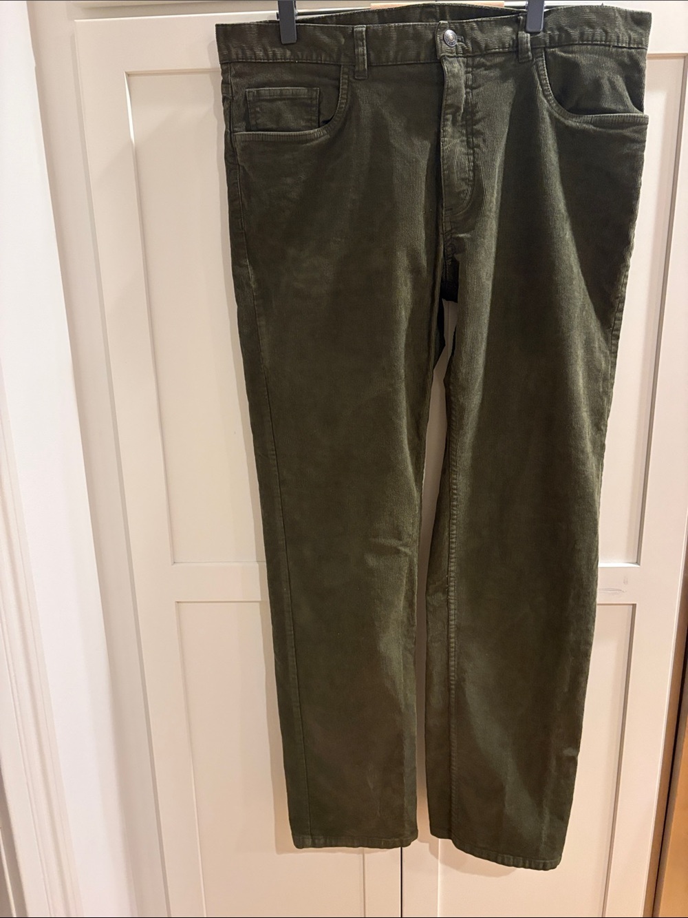 Brooks Brothers Olive Corduroy Trousers - Straight Leg